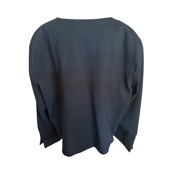 SPANX Black Ponte Lady Cropped Modern Structured Button-Front Jacket Size 3X/3T - Picture 2 of 11